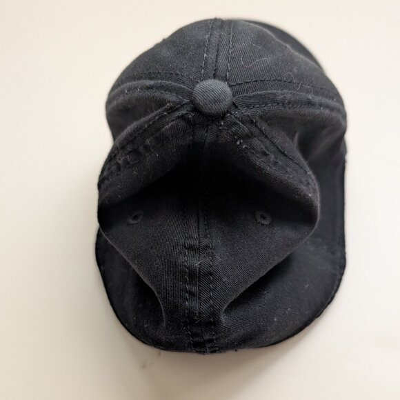 Gents Brand Fleur-de-Lis Black Baseball Cap Elastic Back, One Size 22" - Picture 2 of 7